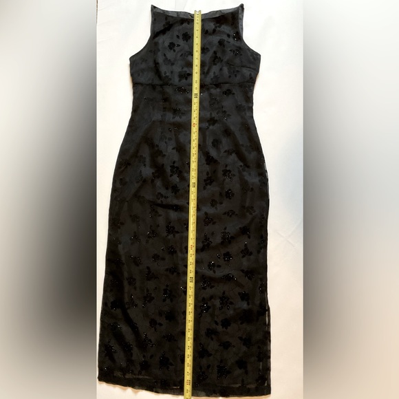 Woman’s B.Moss Dress Collection Long Sheer Lined Black Evening Dress, Sz 12 - Picture 9 of 11